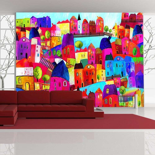  Tapeta - Rainbow-hued town 300x231 Slike