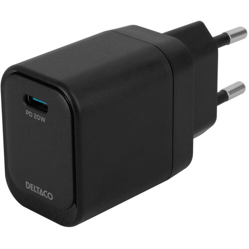 Deltaco Domači polnilec USB-C, 1x USB-C PD, 20 W, ČRNA Cene