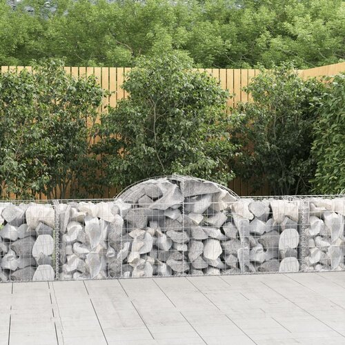  Obokana gabionska ko&amp;scaron;ara 3 kosi 200x50x60/80cm pocinkano železo Slike