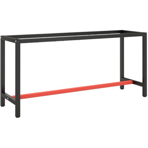  Okvir za radni stol mat crni i mat crveni 170x50x79 cm metalni Cijene