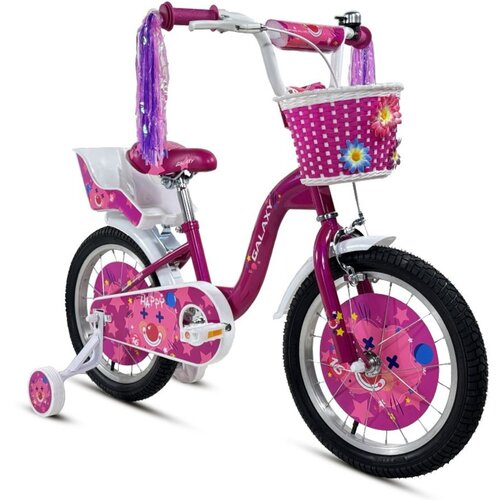 Mega Favorit bicikl dečiji GALAXY HAPPY 16&amp;quot; tamno roza Slike