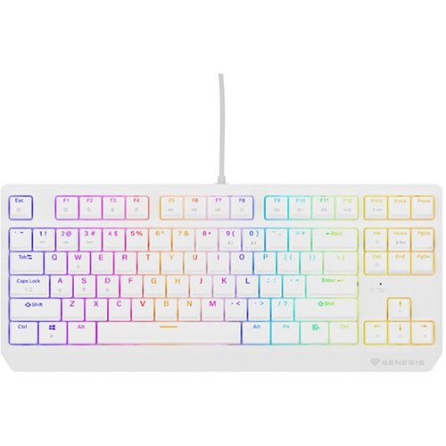 Genesis Gaming tastatura Thor 230 Outemu Brown Switches,Mehanička, TKL, RGB, Bela Cene
