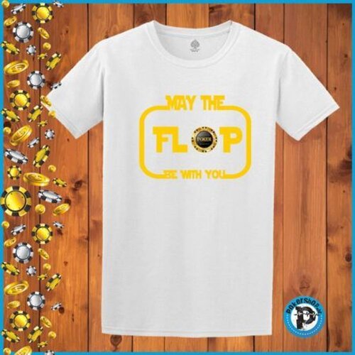  Poker majica "May The Flop Be With You", bijela Cene