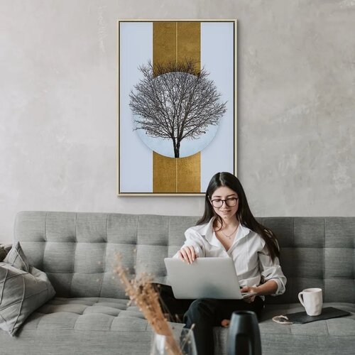  Slika - Circle of Nature (1-part) - Tree Branches in Round Composition 80x120 Slike