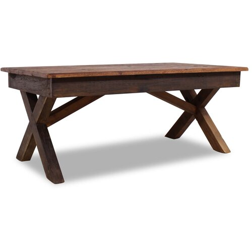 vidaXL Klubska mizica iz masivnega predelanega lesa 110x60x45 cm Cene