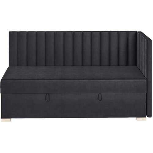 Ghado Tamno plavi kutni dječji krevet s prostorom za odlaganje s madracem 90x200 cm Snugi - Cijene