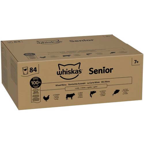  Jumbopack Whiskas Senior vrećice 84 x 85 g - 7+ mješoviti izbor u želeu Cene