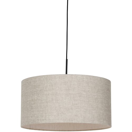 QAZQA Državna viseča svetilka črna z bež senco 50 cm - Combi 1 Cene