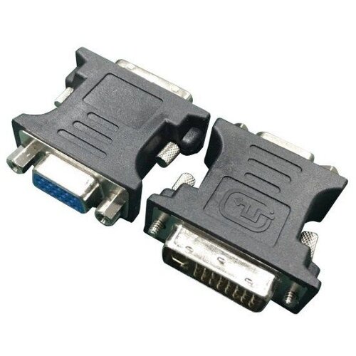 Gembird A-DVI-VGA-BK Adapter DVI-I 24+5-pin male to VGA 15-pin HD (3 rows) female, black DVI-I Slike