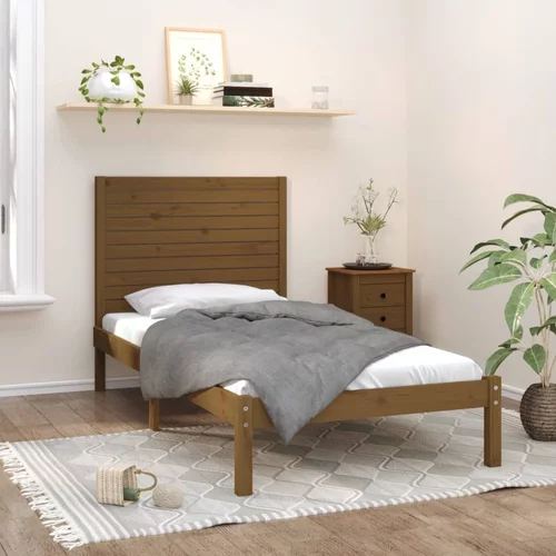  za krevet od masivnog drva smeđa boja meda 100 x 200 cm