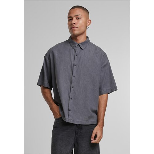 Urban Classics Men's Lightweight Denim Shirt - Grey Cene
