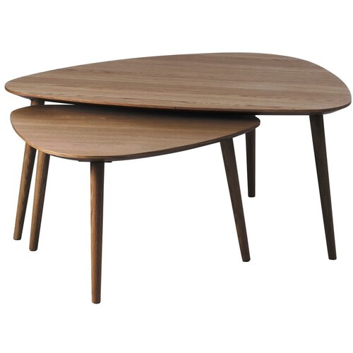 Unique Furniture Smeđi stolići za kavu u setu 2 kom u dekoru hrasta 70x100 cm Adda – Cijene