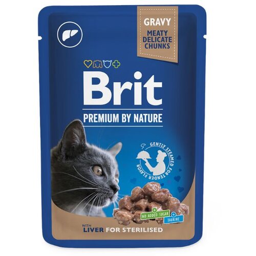 Brit Premium Sterilised Cat jetra u umaku, vrećica 100 g Cijene