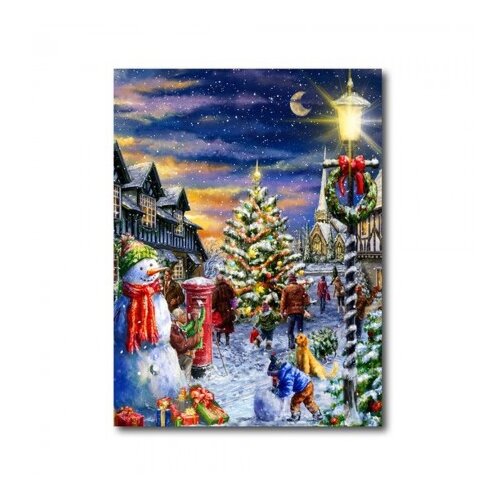  Panel, blind ram, Christmas village, LED, 30x40cm ( 740014 ) Cene