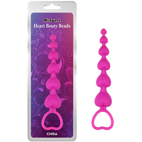  Analne kuglice Heart Booty Beads, 18.5cm, Roze Slike