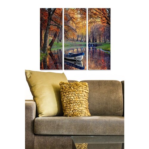 Wallity MDF100419445 multicolor decorative mdf painting (3 pieces) Slike