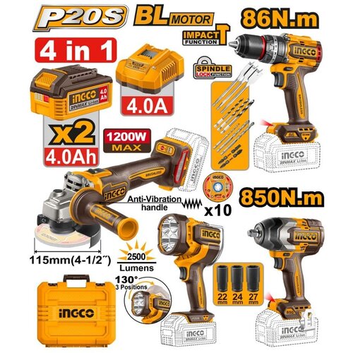 Ingco Akumulatorski set alata COSLI251192E 4/1 SUPER Cene