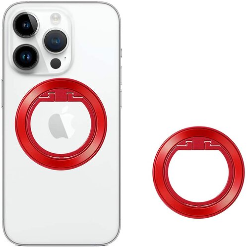 Techsuit MagSafe telefonski prsten (MPR2) &ndash; Okrugli oblik- aluminijska legura &ndash; crveni Cijene