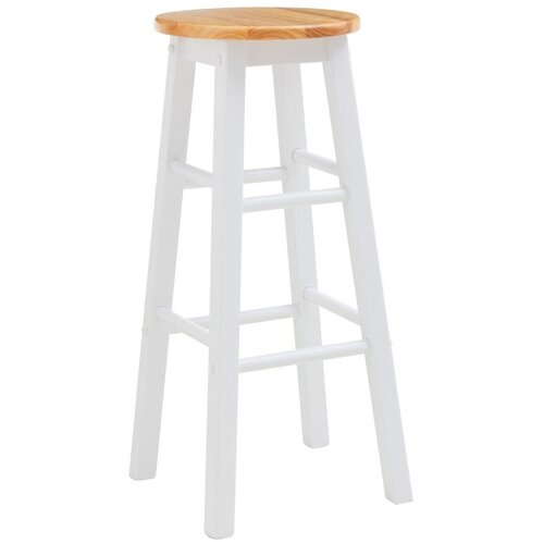 Premier Housewares Bijela/u prirodnoj boji barska stolica od masivnog kaučuka (visine sjedala 74 cm) Chester &ndash; Cijene