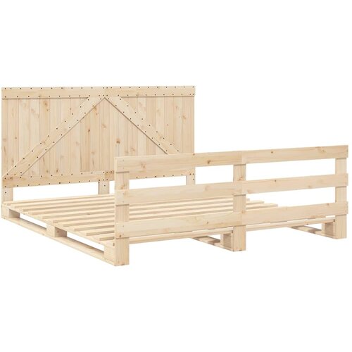  Okvir kreveta s uzglavljem 200 x 200 cm od masivne borovine Slike