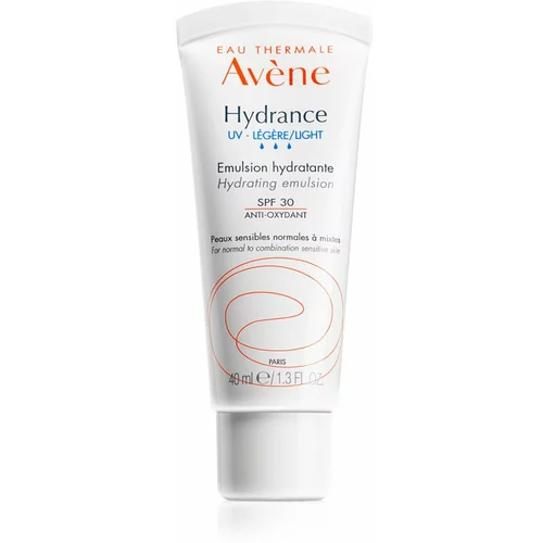 Avene hydrance uv light SPF30 vlažilna in zaščitna emulzija za normalno in mešano kožo 40 ml za ženske
