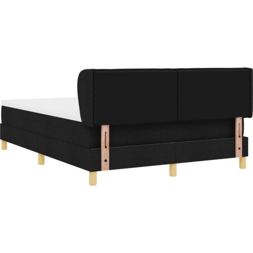 Box Spring Krevet s Madracem - Crna 160x200 cm Tkanina Slike