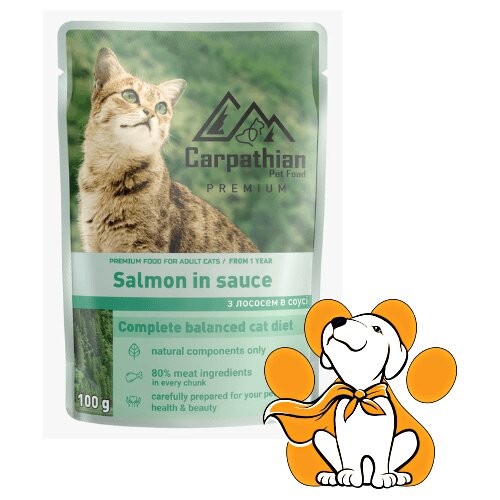 Carpathian Pet Food Cat Salmon 100g, Vlažna Hrana Za Mačke Sa Lososom Cene