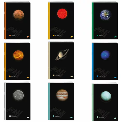 Elisa Zvezek A5 Planeti, črtni, 52 listov, sortirano