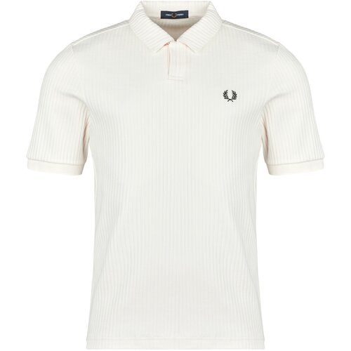 Fred Perry DROP NEEDLE JERSEY POLO SHIRT Bež Slike
