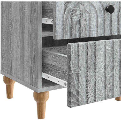  Noćni ormar Siva sonoma 43 x 34,5 x 48 cm Konstruirano drvo Slike
