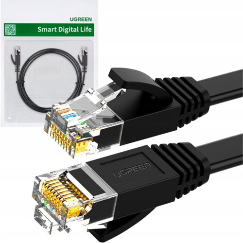 Ugreen NW102 ETHERNETNI PLO&Scaron;ČATI OMREŽNI KABEL RJ45, CAT.6, UTP, 3M (ČRN), (5000336640) Cene
