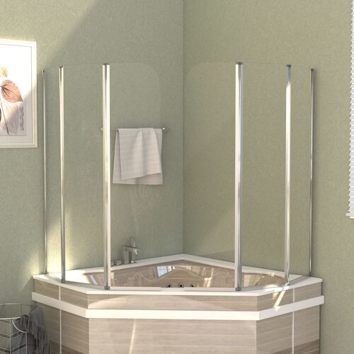 vidaXL tuš-kabine od kaljenog stakla 2 kom 104 x 130 cm prozirne Cijene