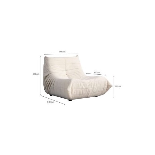 Atelier Del Sofa Bocek tabure, 90x100x80 cm, Bijela Slike