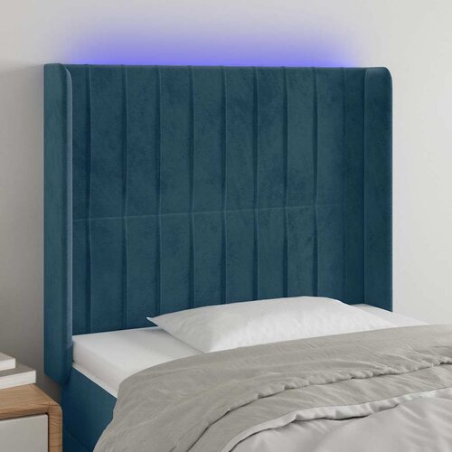  LED uzglavlje tamnoplavo 93x16x118/128 cm bar&scaron;unasto Cijene