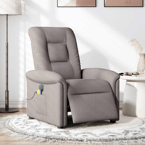 Maison Chic Električni masažni naslanjač - Relax naslanjač taupe blago, (22134515) Cene