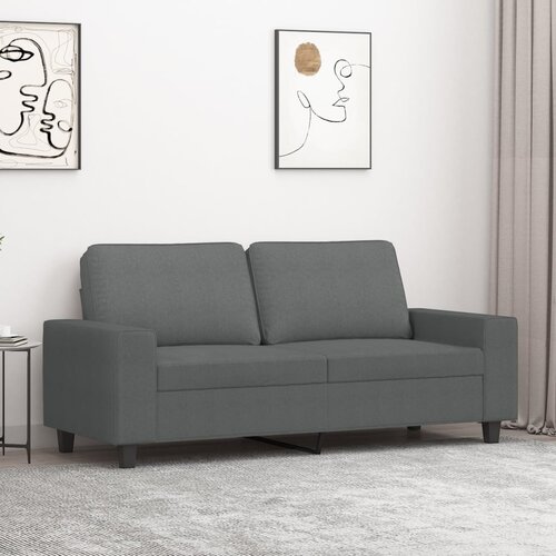 The Living Store Dvosed temno siv 140 cm blago - Kavč Dvosed, (21661480) Cene