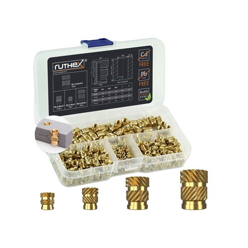  2-56/#4-40/#8-32/#10-24 UNC Threaded Insert Assortment Box Cene