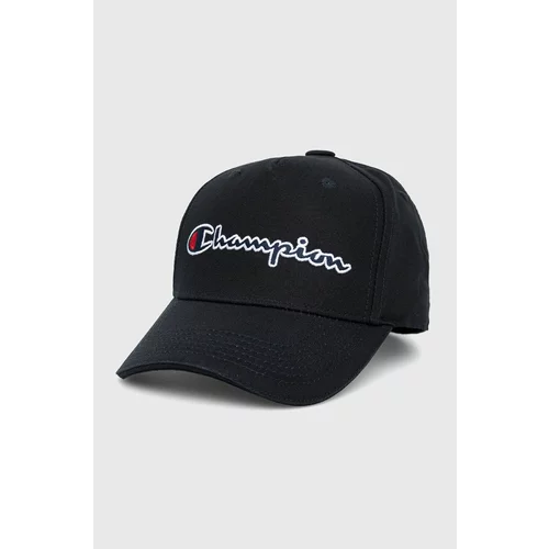 Champion Pamučna kapa boja: crna, s aplikacijom