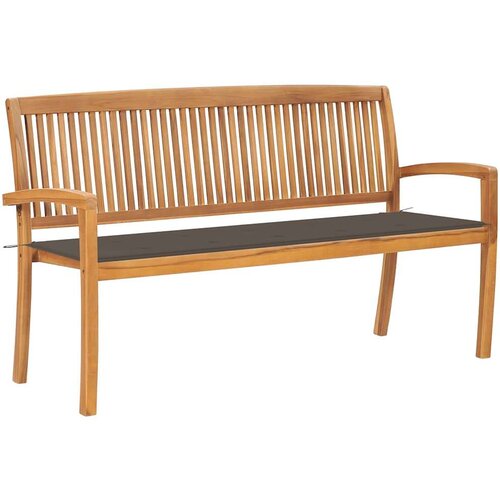  Složiva vrtna klupa s jastukom 159 cm od masovne tikovine Cene