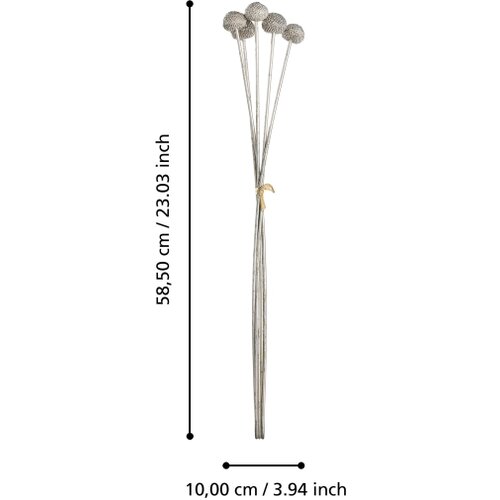 Eglo 428364 - Ve&amp;scaron;tački cvet MIADOL 58,5 cm srebrne boje Slike