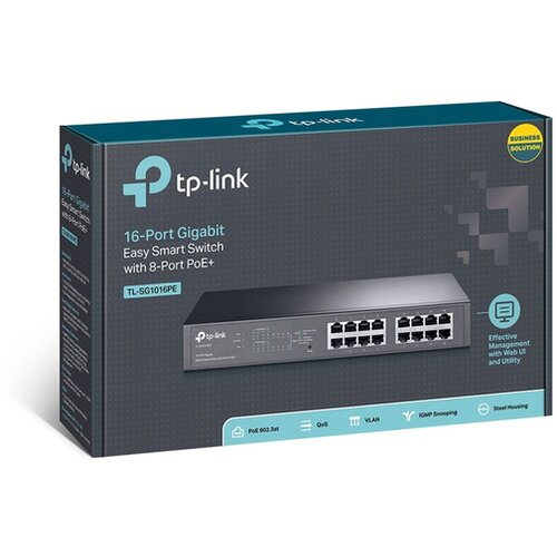 Tp-link TL-SG1016PE V2 (8 POE+) 16-port gigabit mrežno stikalo-switch Slike