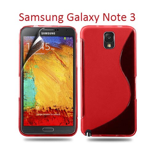 Gumijasti / gel etui S-Line za Samsung Galaxy Note 3 - rdeči Slike