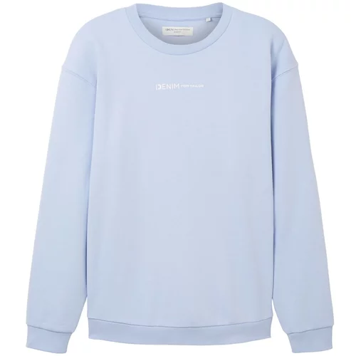 Tom Tailor Sweater majica nebesko plava / bijela