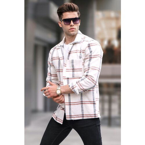 Madmext Ecru Regular Fit Lumberjack Shirt 5556 Cene