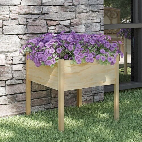 VidaXL Vrtna sadilica 70 x 70 x 70 cm od masivne borovine Slike
