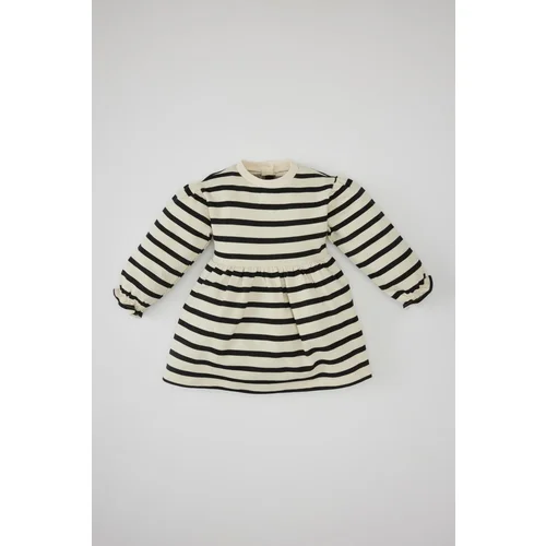 Defacto Baby Girl Striped Long Sleeve Dress