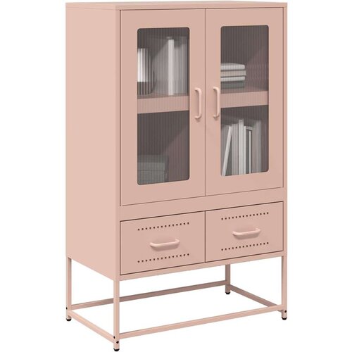 vidaXL Visoka komoda ružičasta 100,5x39x107 cm od čelika Cijene