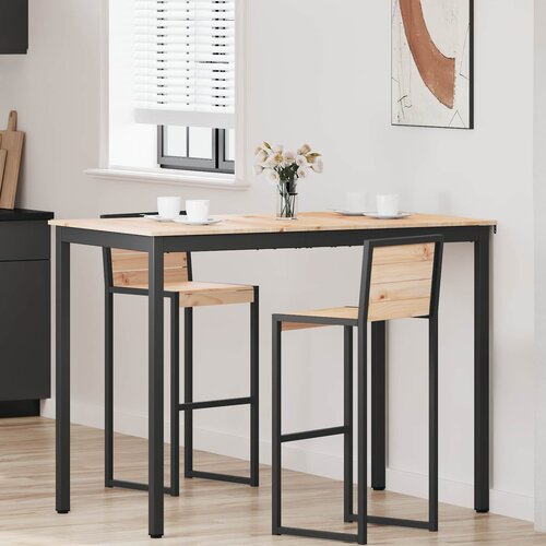  Stol za bar Prirodna 140 x 80 x 105 cm Čvrsto borovo drvo Cijene