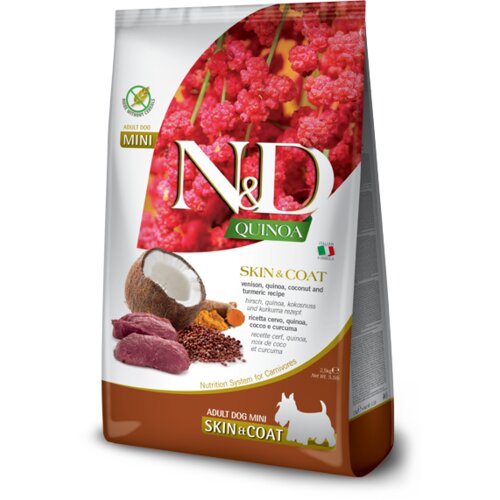 Farmina N&D Quinoa hrana za pse - Skin & Coat Vension MINI 800g Slike