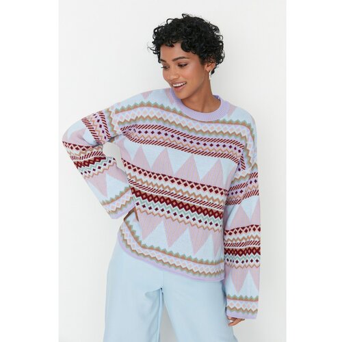 Trendyol Multicolor Jacquard Knitwear Sweater Slike